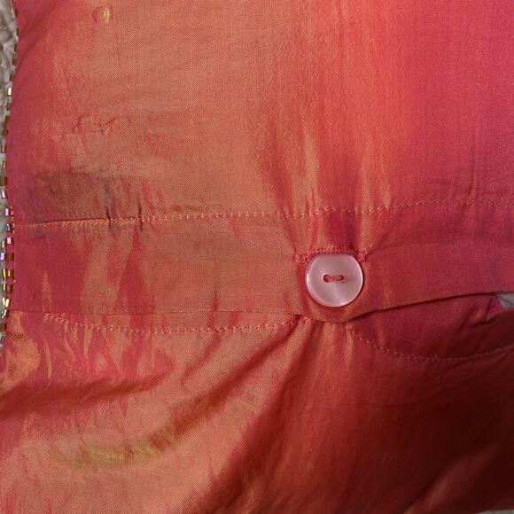 Beaded rectangular coral accent pillow, sofa or bed decorative home decor - Picture 8 of 9